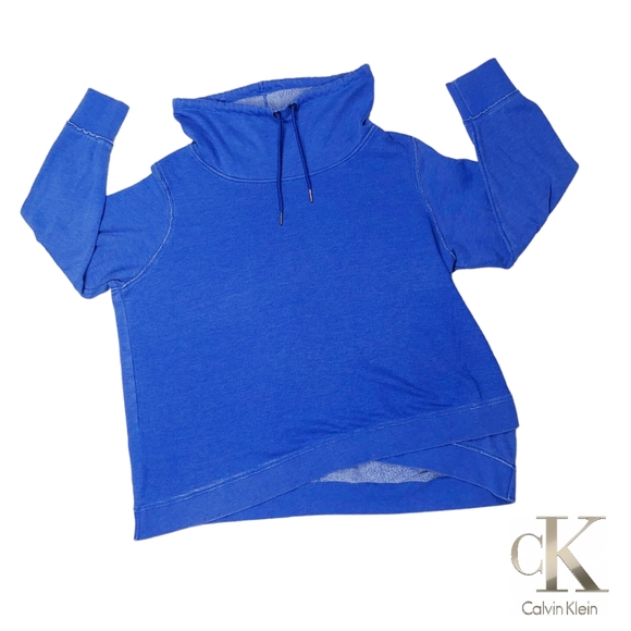 Calvin Klein PERFORMANCE Cowl Neck Crossover Hem Pullover Sweatshirt Siz… - Picture 2 of 16